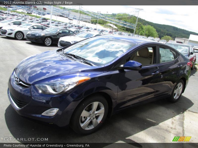 Indigo Night / Beige 2013 Hyundai Elantra GLS