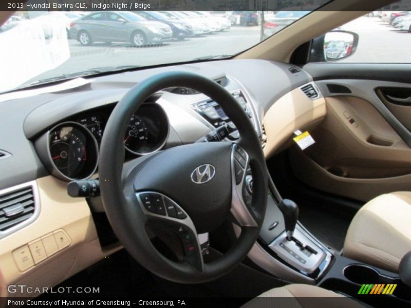 Indigo Night / Beige 2013 Hyundai Elantra GLS