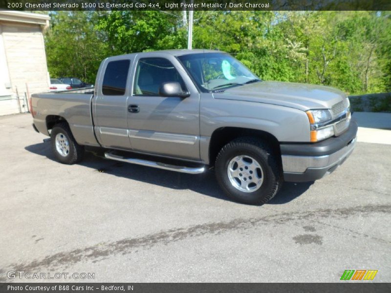 Light Pewter Metallic / Dark Charcoal 2003 Chevrolet Silverado 1500 LS Extended Cab 4x4