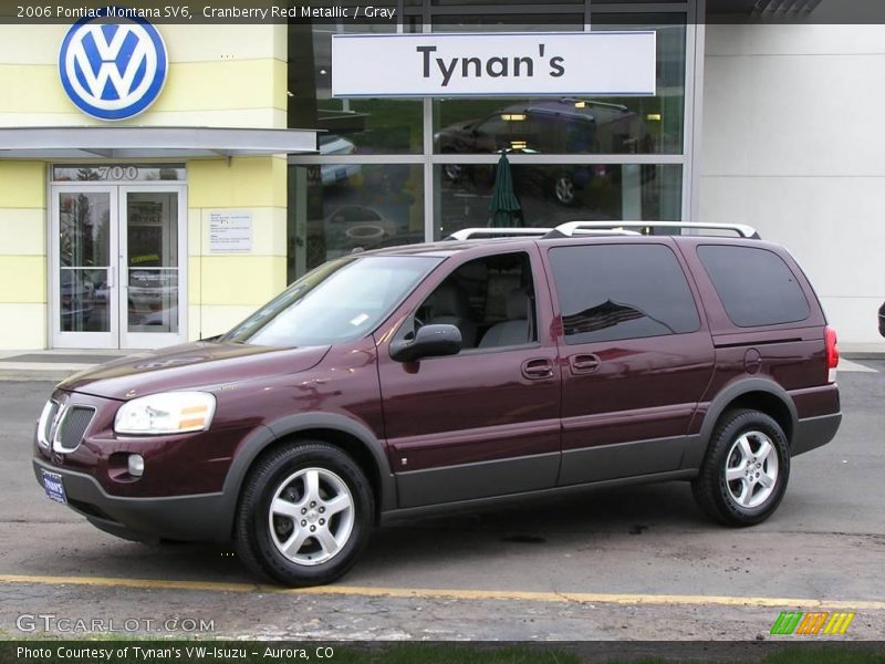 Cranberry Red Metallic / Gray 2006 Pontiac Montana SV6