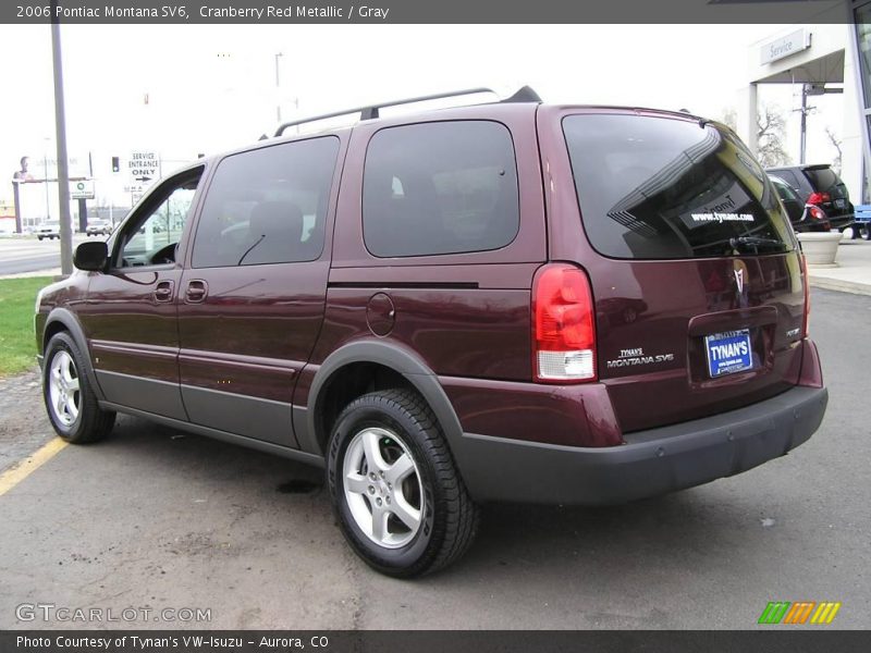 Cranberry Red Metallic / Gray 2006 Pontiac Montana SV6