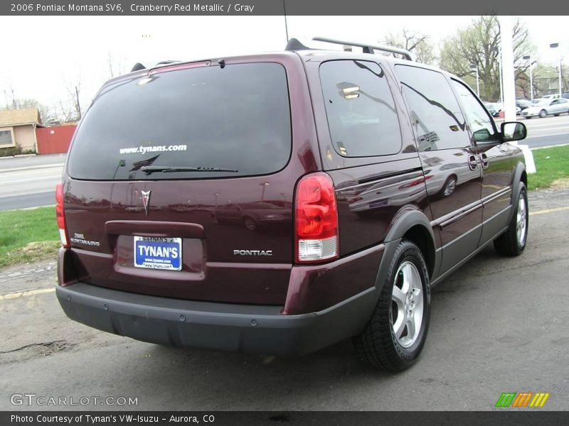 Cranberry Red Metallic / Gray 2006 Pontiac Montana SV6