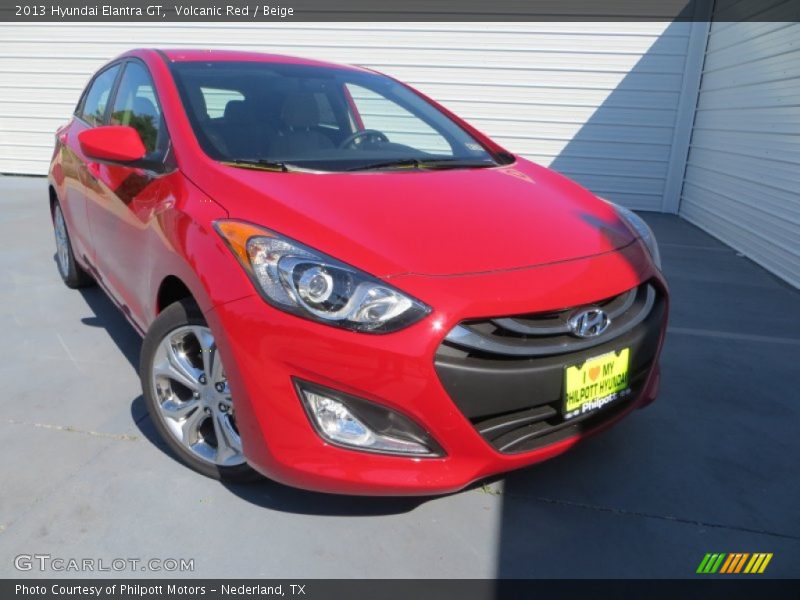 Volcanic Red / Beige 2013 Hyundai Elantra GT