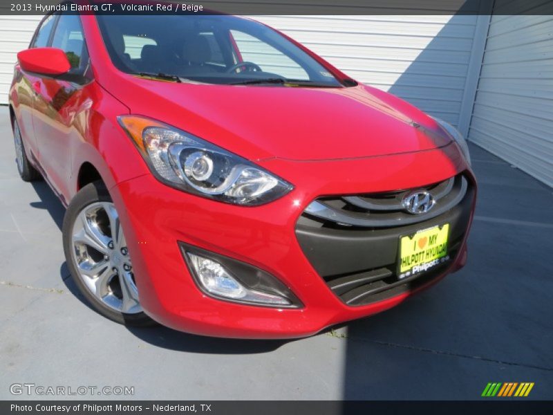 Volcanic Red / Beige 2013 Hyundai Elantra GT