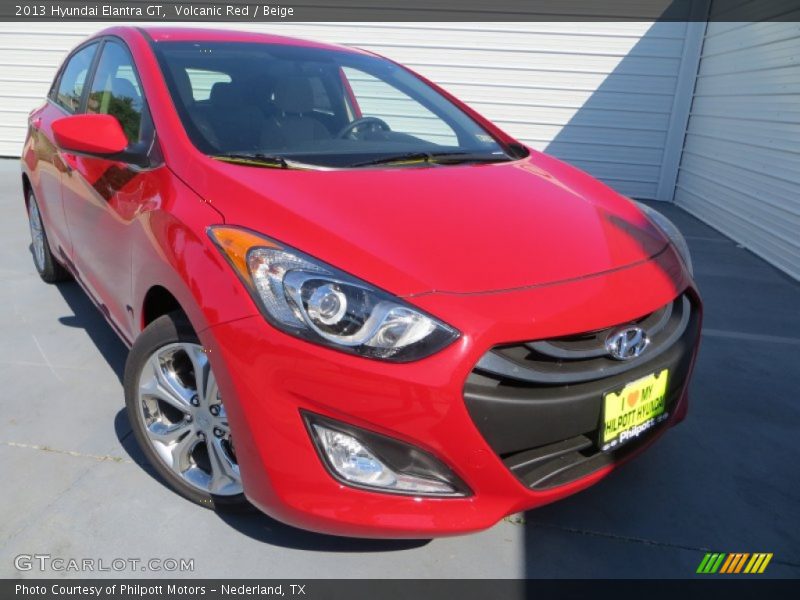 Volcanic Red / Beige 2013 Hyundai Elantra GT