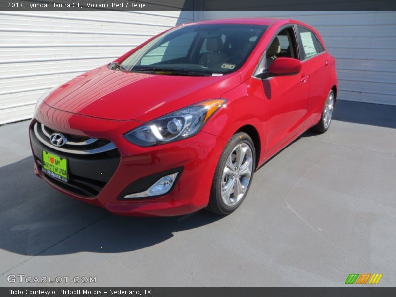 Volcanic Red / Beige 2013 Hyundai Elantra GT