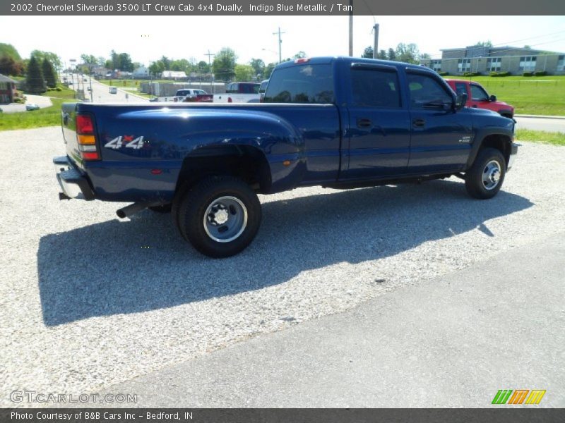 Indigo Blue Metallic / Tan 2002 Chevrolet Silverado 3500 LT Crew Cab 4x4 Dually