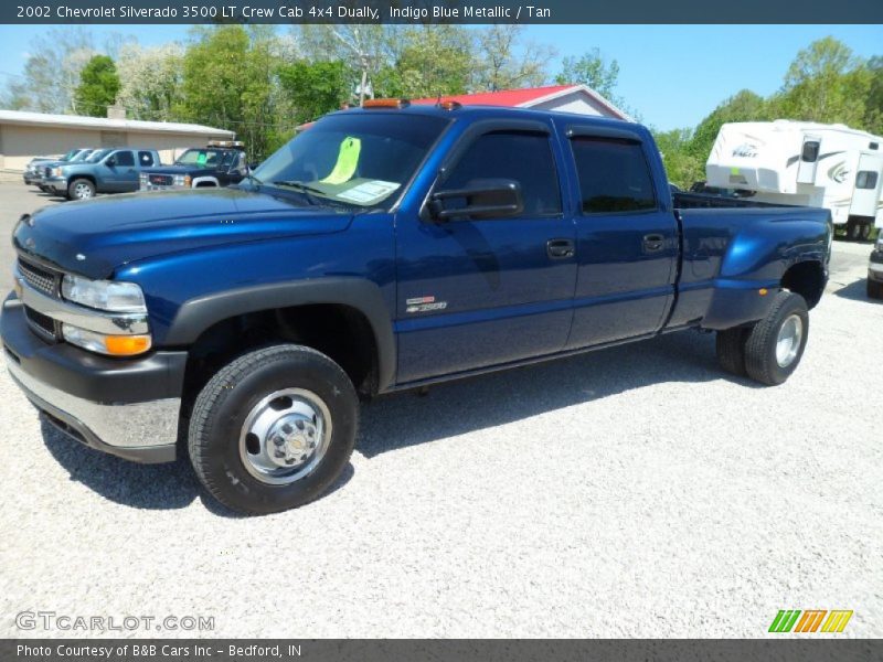Front 3/4 View of 2002 Silverado 3500 LT Crew Cab 4x4 Dually