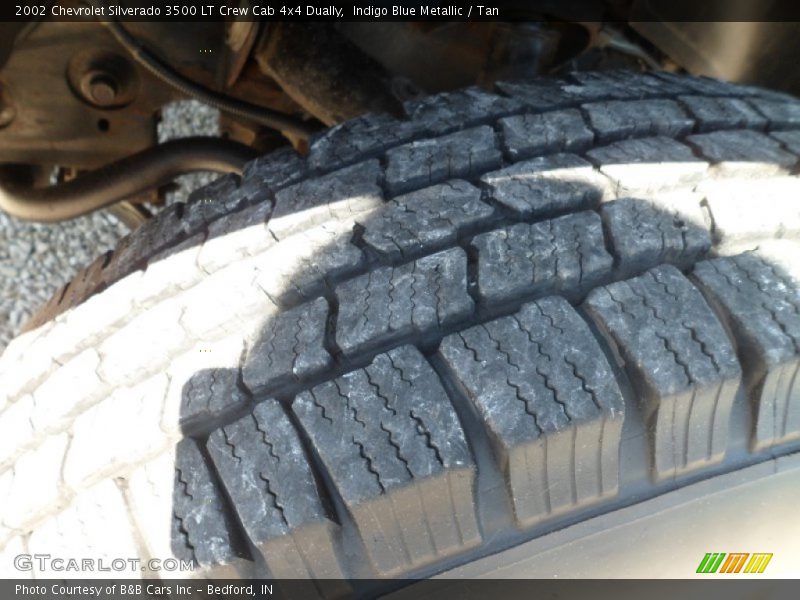 Indigo Blue Metallic / Tan 2002 Chevrolet Silverado 3500 LT Crew Cab 4x4 Dually