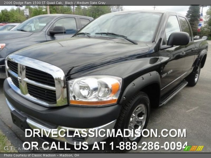 Black / Medium Slate Gray 2006 Dodge Ram 1500 ST Quad Cab