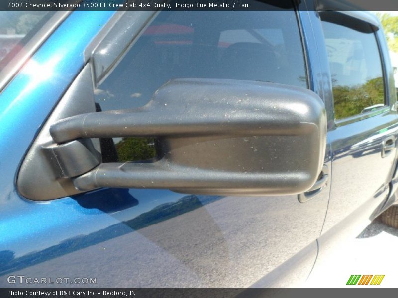 Indigo Blue Metallic / Tan 2002 Chevrolet Silverado 3500 LT Crew Cab 4x4 Dually