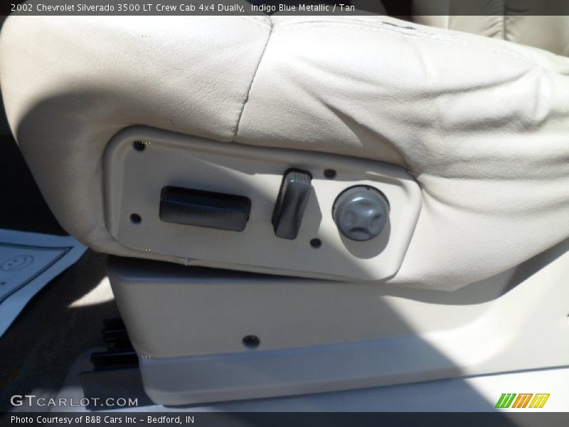 Indigo Blue Metallic / Tan 2002 Chevrolet Silverado 3500 LT Crew Cab 4x4 Dually
