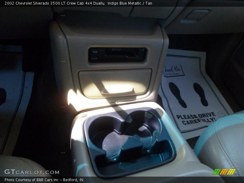 Indigo Blue Metallic / Tan 2002 Chevrolet Silverado 3500 LT Crew Cab 4x4 Dually