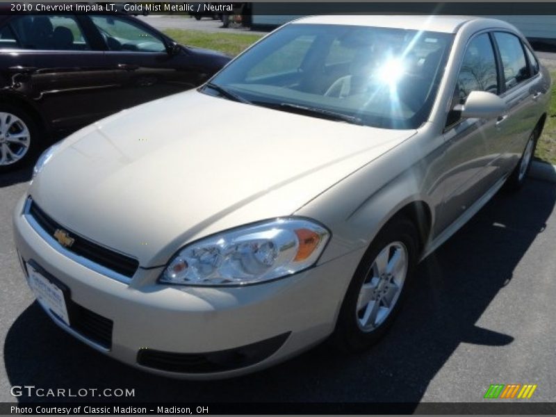 Gold Mist Metallic / Neutral 2010 Chevrolet Impala LT