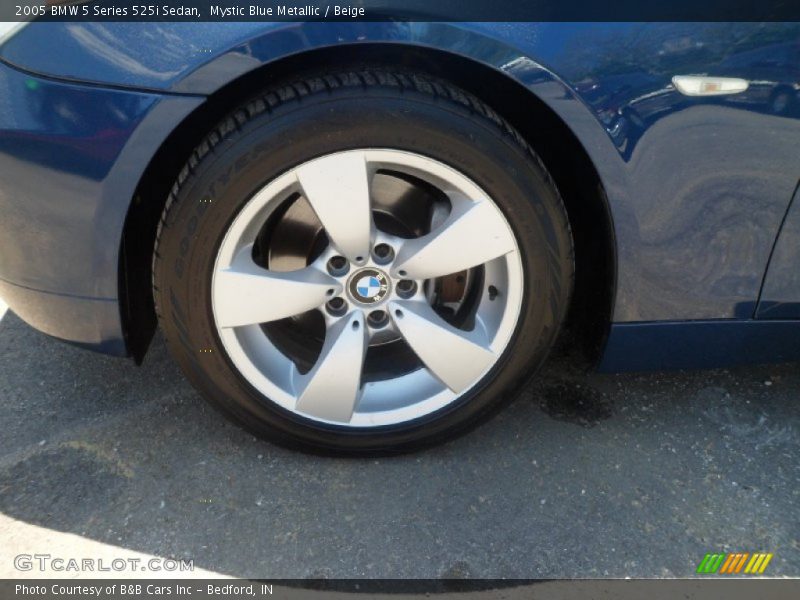Mystic Blue Metallic / Beige 2005 BMW 5 Series 525i Sedan
