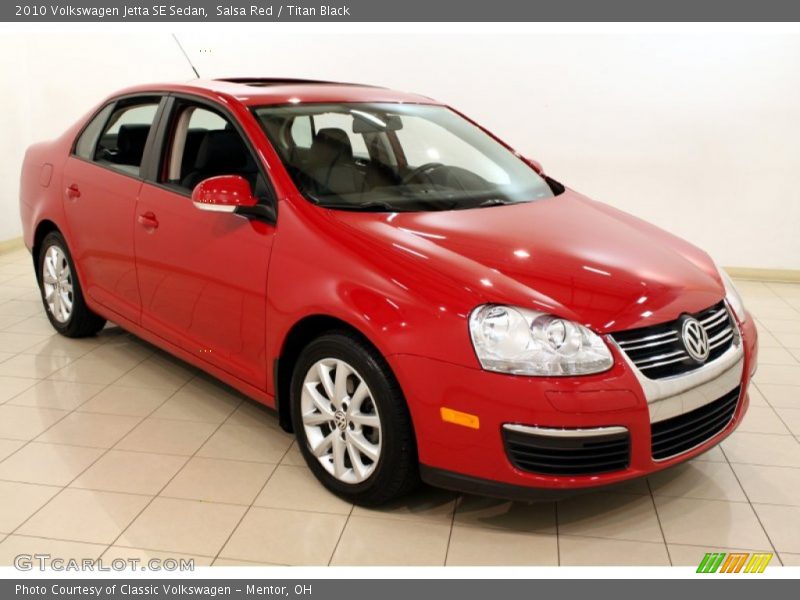 Salsa Red / Titan Black 2010 Volkswagen Jetta SE Sedan