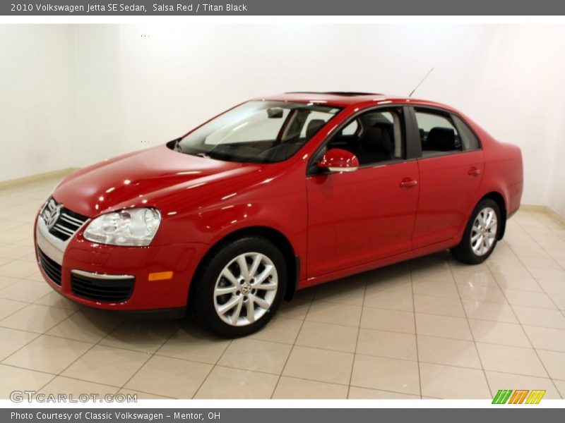 Salsa Red / Titan Black 2010 Volkswagen Jetta SE Sedan
