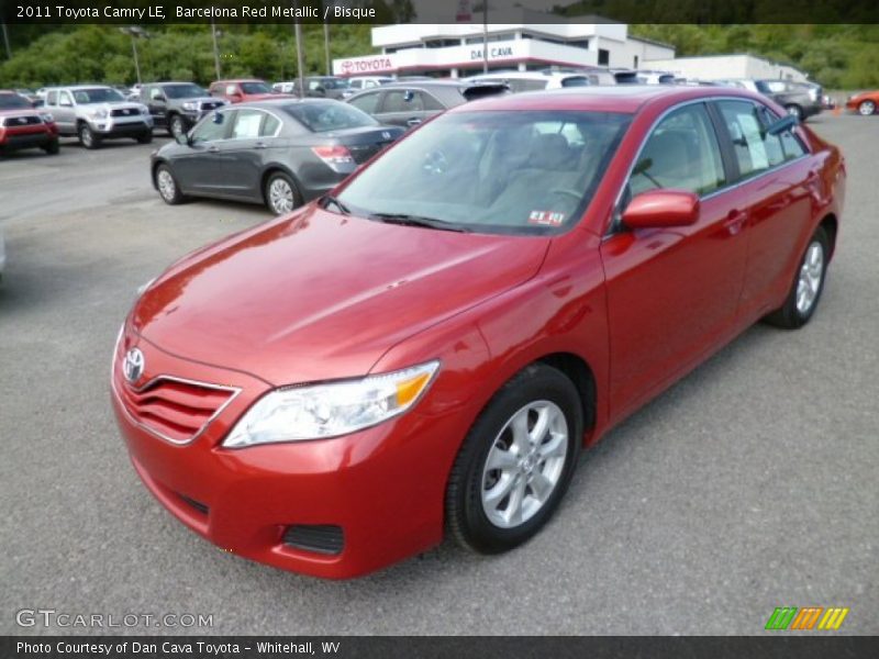 Barcelona Red Metallic / Bisque 2011 Toyota Camry LE