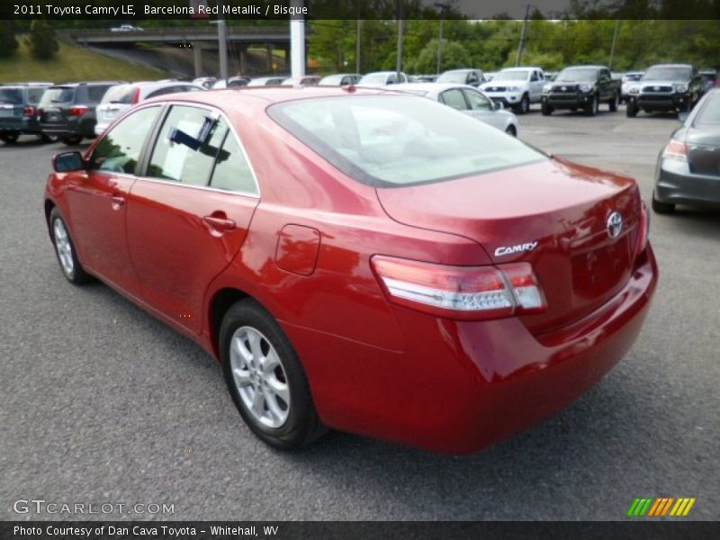 Barcelona Red Metallic / Bisque 2011 Toyota Camry LE