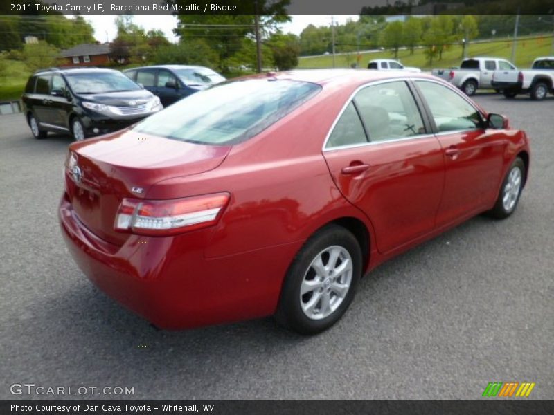 Barcelona Red Metallic / Bisque 2011 Toyota Camry LE
