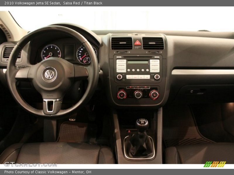 Salsa Red / Titan Black 2010 Volkswagen Jetta SE Sedan