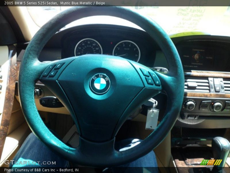 Mystic Blue Metallic / Beige 2005 BMW 5 Series 525i Sedan