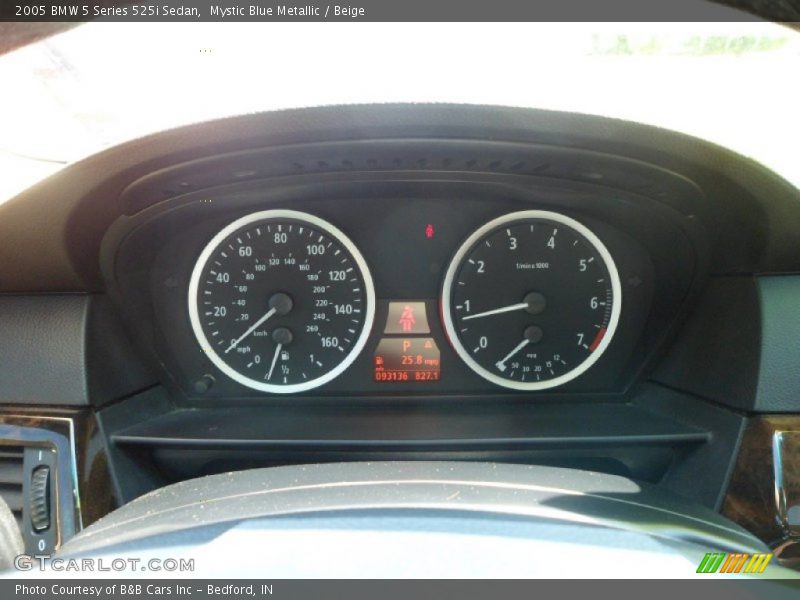 Mystic Blue Metallic / Beige 2005 BMW 5 Series 525i Sedan