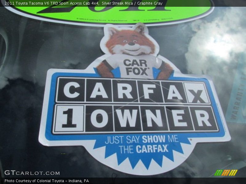 Silver Streak Mica / Graphite Gray 2011 Toyota Tacoma V6 TRD Sport Access Cab 4x4