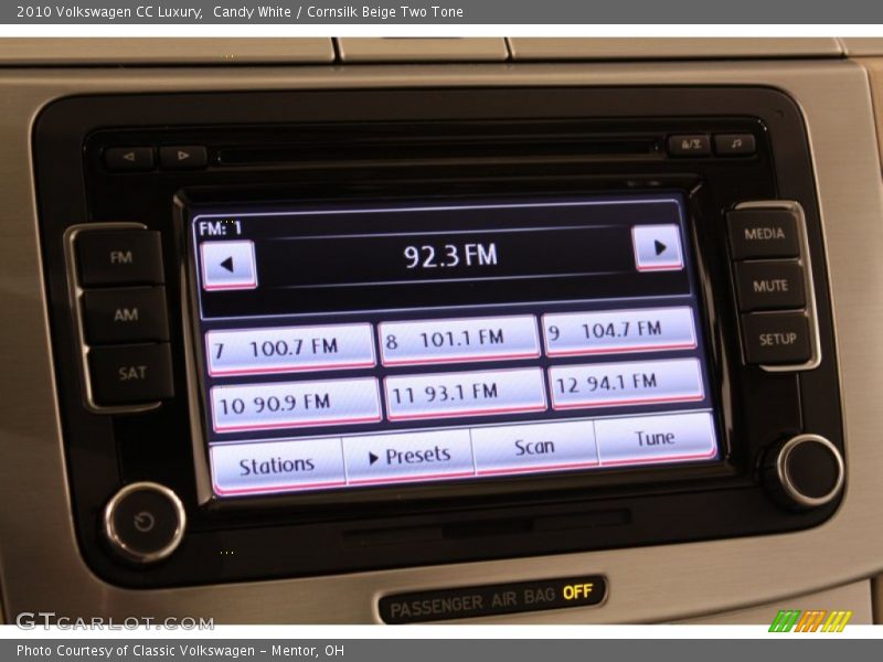 Candy White / Cornsilk Beige Two Tone 2010 Volkswagen CC Luxury