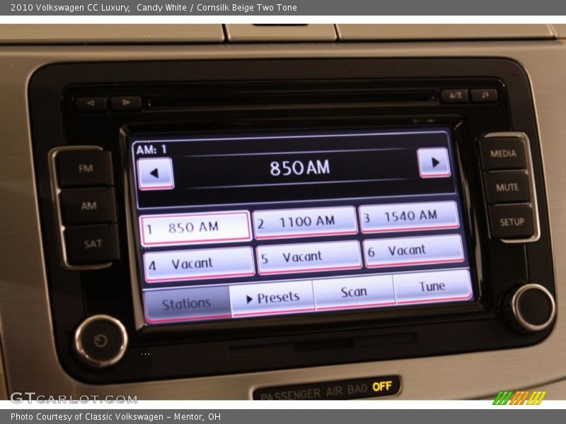 Candy White / Cornsilk Beige Two Tone 2010 Volkswagen CC Luxury
