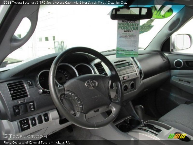 Silver Streak Mica / Graphite Gray 2011 Toyota Tacoma V6 TRD Sport Access Cab 4x4
