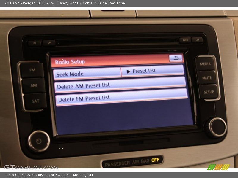 Candy White / Cornsilk Beige Two Tone 2010 Volkswagen CC Luxury