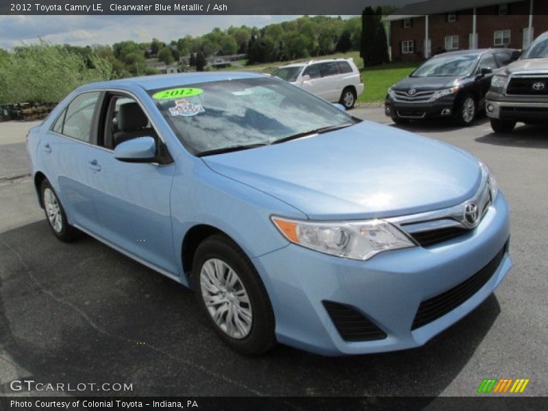 Clearwater Blue Metallic / Ash 2012 Toyota Camry LE