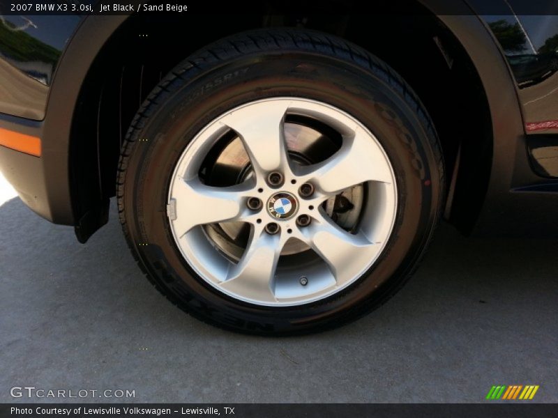 Jet Black / Sand Beige 2007 BMW X3 3.0si