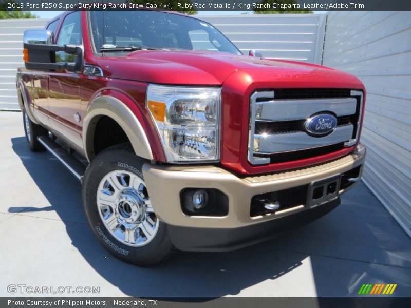 Ruby Red Metallic / King Ranch Chaparral Leather/Adobe Trim 2013 Ford F250 Super Duty King Ranch Crew Cab 4x4