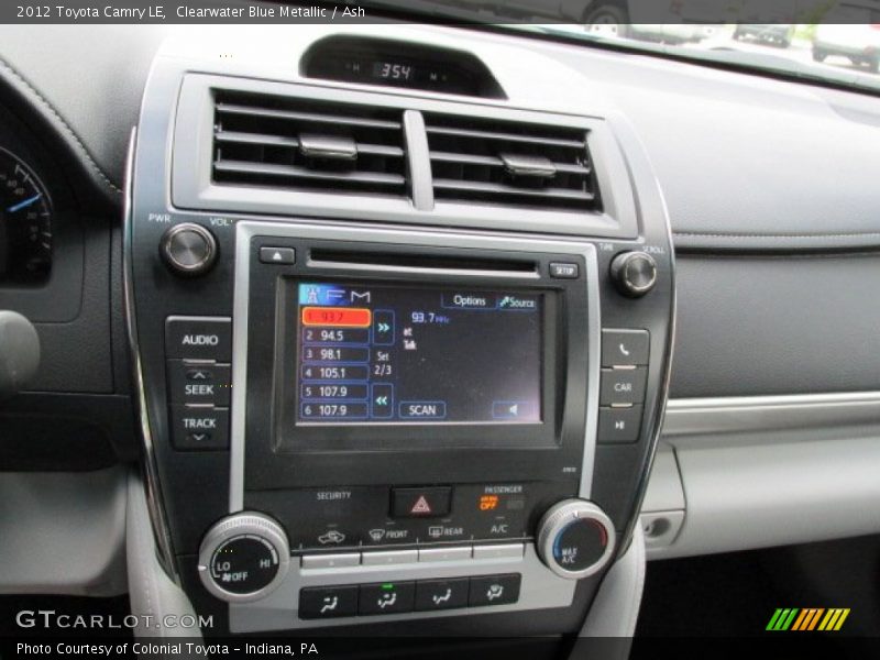 Clearwater Blue Metallic / Ash 2012 Toyota Camry LE
