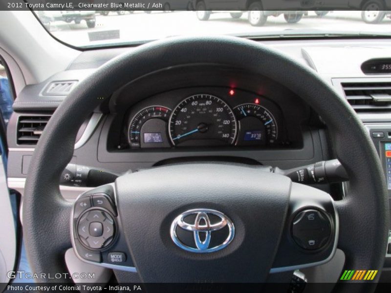 Clearwater Blue Metallic / Ash 2012 Toyota Camry LE
