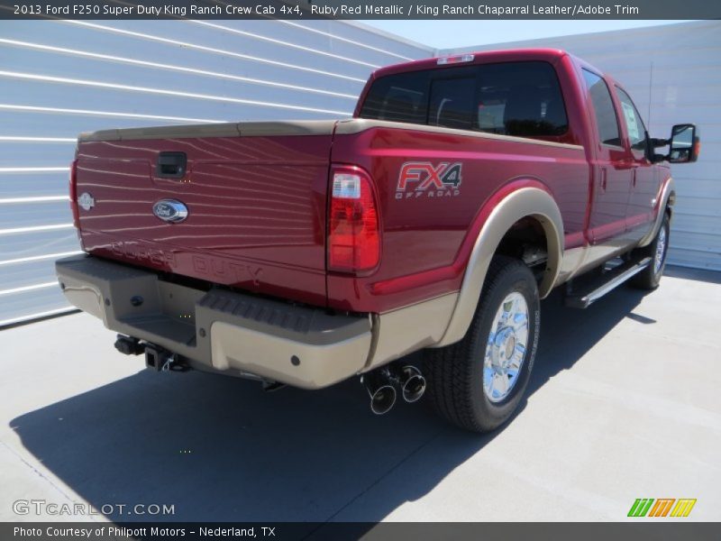 Ruby Red Metallic / King Ranch Chaparral Leather/Adobe Trim 2013 Ford F250 Super Duty King Ranch Crew Cab 4x4