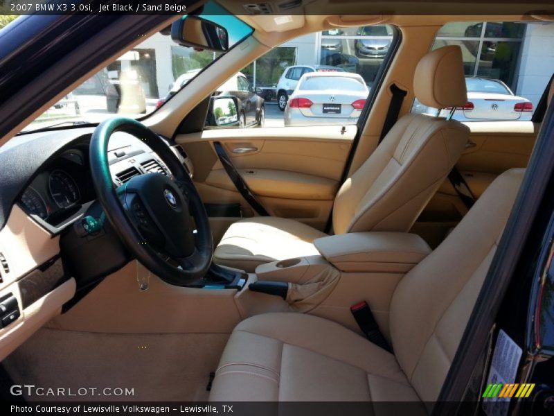 Jet Black / Sand Beige 2007 BMW X3 3.0si