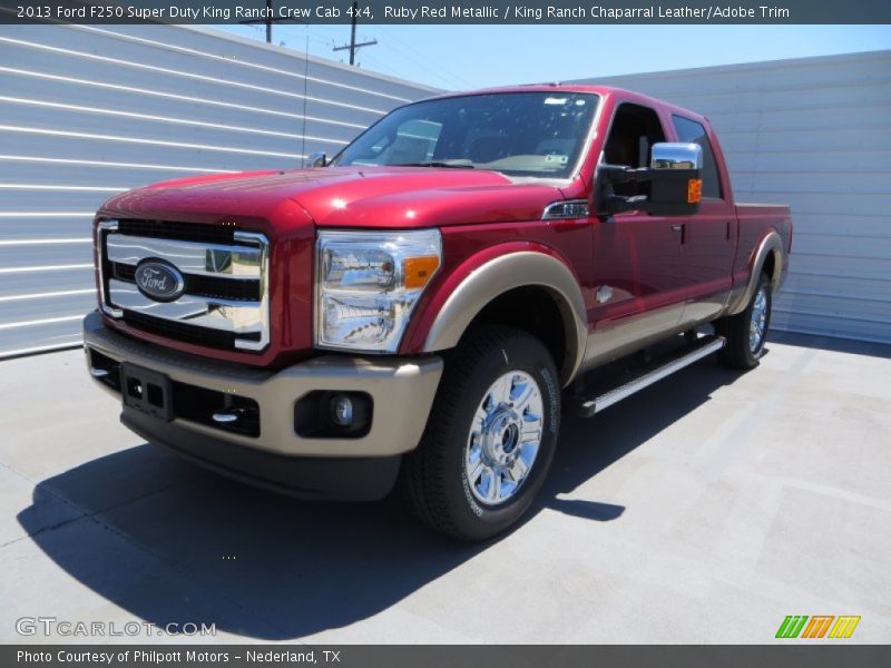 Ruby Red Metallic / King Ranch Chaparral Leather/Adobe Trim 2013 Ford F250 Super Duty King Ranch Crew Cab 4x4