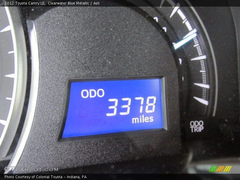 Clearwater Blue Metallic / Ash 2012 Toyota Camry LE