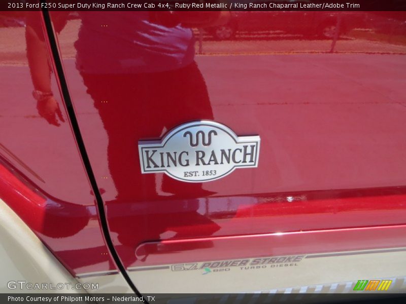 Ruby Red Metallic / King Ranch Chaparral Leather/Adobe Trim 2013 Ford F250 Super Duty King Ranch Crew Cab 4x4