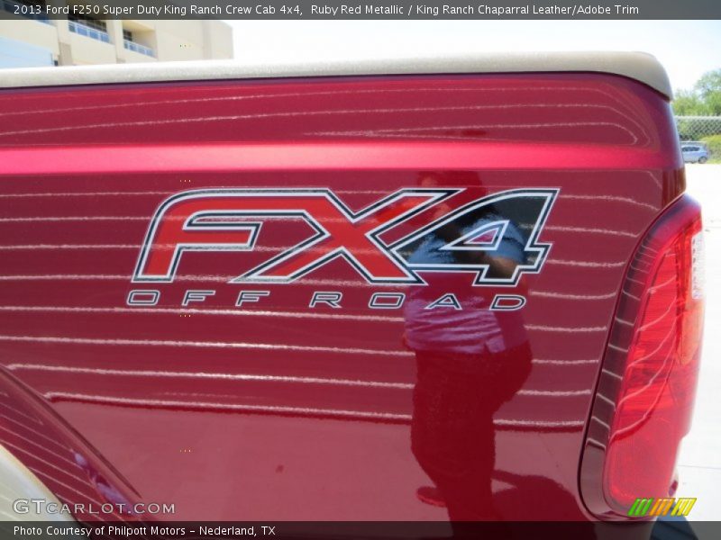Ruby Red Metallic / King Ranch Chaparral Leather/Adobe Trim 2013 Ford F250 Super Duty King Ranch Crew Cab 4x4