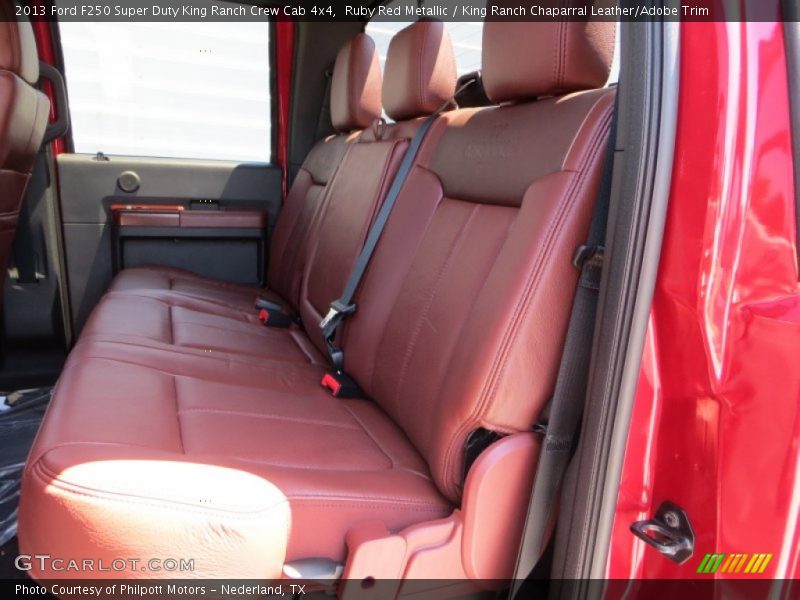 Rear Seat of 2013 F250 Super Duty King Ranch Crew Cab 4x4
