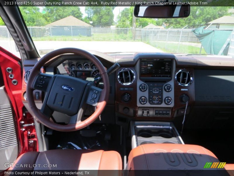 Ruby Red Metallic / King Ranch Chaparral Leather/Adobe Trim 2013 Ford F250 Super Duty King Ranch Crew Cab 4x4
