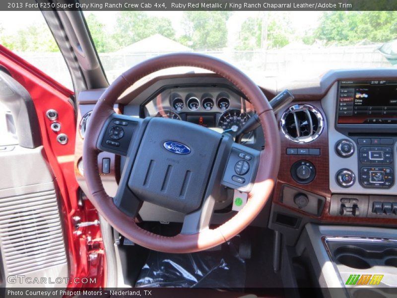 Ruby Red Metallic / King Ranch Chaparral Leather/Adobe Trim 2013 Ford F250 Super Duty King Ranch Crew Cab 4x4