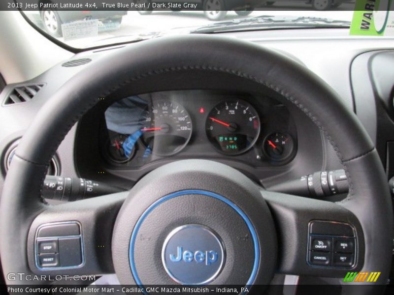 True Blue Pearl / Dark Slate Gray 2013 Jeep Patriot Latitude 4x4