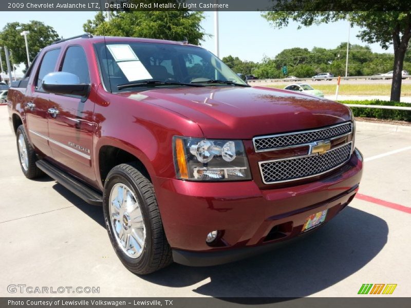 Deep Ruby Red Metallic / Light Cashmere 2009 Chevrolet Avalanche LTZ