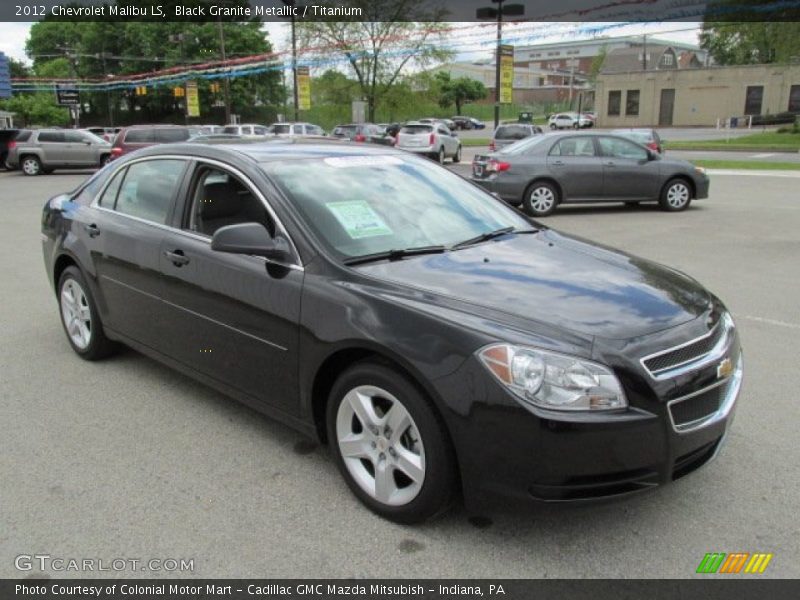 Black Granite Metallic / Titanium 2012 Chevrolet Malibu LS