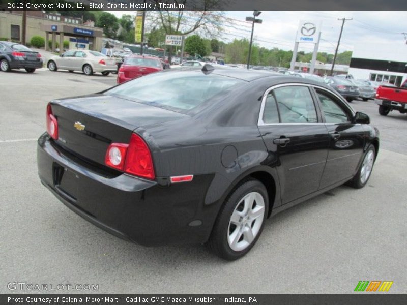 Black Granite Metallic / Titanium 2012 Chevrolet Malibu LS